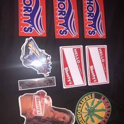Rare Shortys Skateboard Stickers