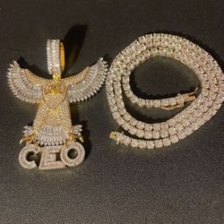 Fully Iced Out CEO Bald Eagle Chain