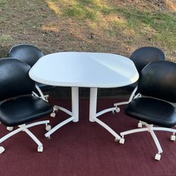 Kitchen Table & 4 Castor Wheel Chairs by U.S. Furniture/ REDUCED to JUST $125!