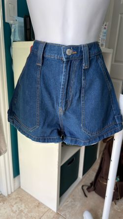 Denim High Rise Shorts