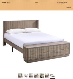 Grey Queen Bed