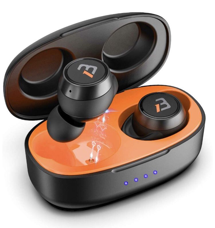 Wireless earbuds 5.0 strong bass 20H game time with charging case