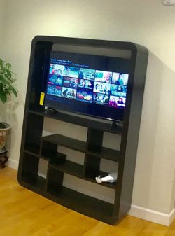 TV combination rack and book case
