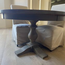 Restoration hardware table and pottery barn chairs