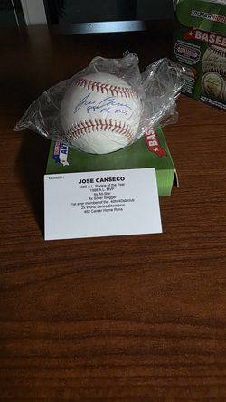 Jose Canseco  88 AL MVP Autographed Baseball