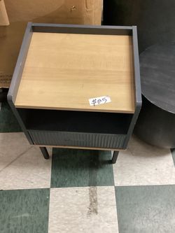 Modern Nightstand with Drawer and Open Shelf