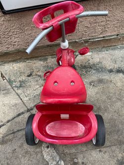 Red Kids Tricycle with Storage Bin