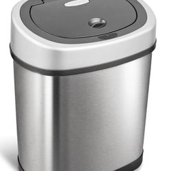 DZT-12-9 Automatic Touchless Infrared Motion Sensor Trash Can, 3 Gal. 12 L., ...
