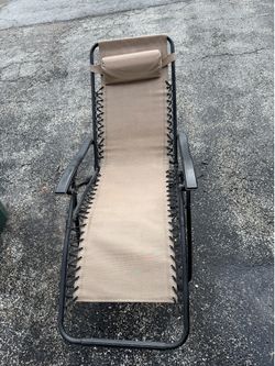 Folding full size outdoor poolside lounge chair