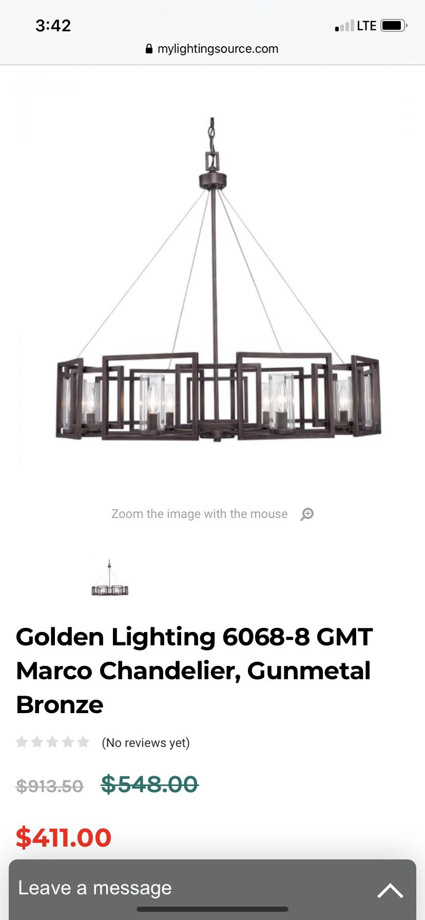 Golden Lighting - 6068-8 GMT - Marco - Eight Light Chandelier