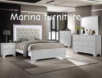 Marina White Bedroom Furniture Set