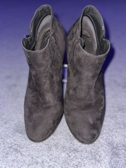 Style & Co gray suede booties 8.5