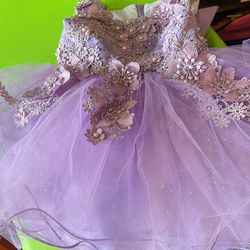 18 Month Lilac Shiny Dress