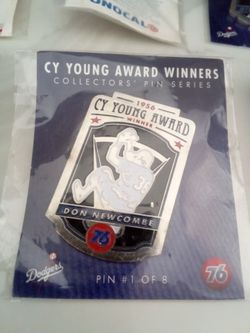 Don Newcombe 1956 Cy Young Award Collectors Pin