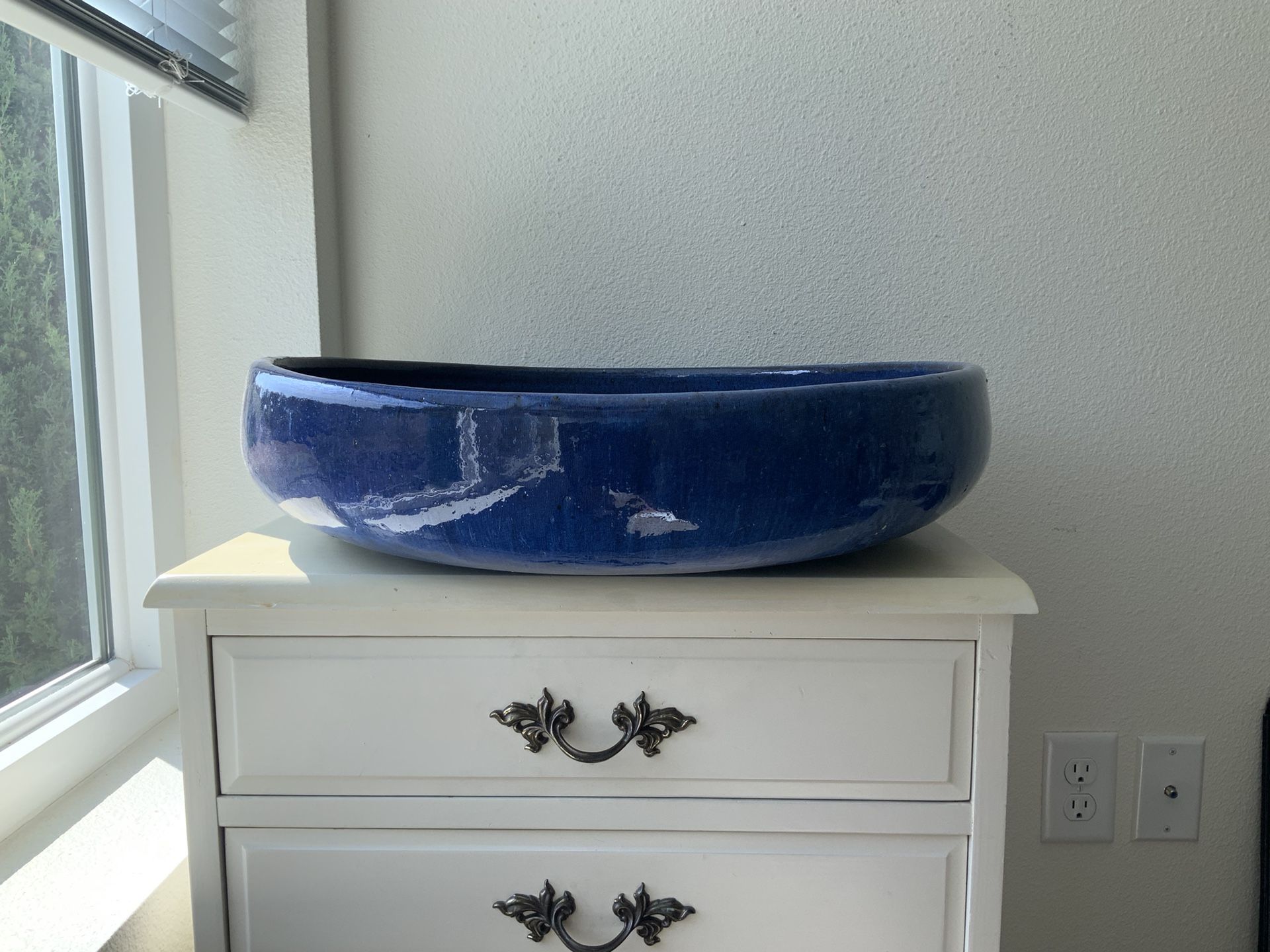 Large. Low. Clay Planter. $50