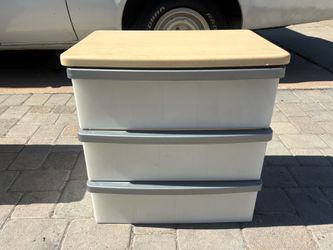 Sterilite 3-Drawer Storage Organizer with Woodgrain Top – $25 (60% Off Retail)