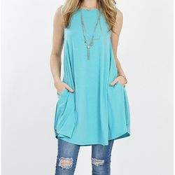 Mind Sleeveless Pocket Tunic