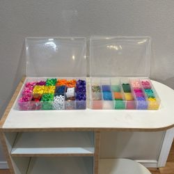 Beads, Mixed Lot, with Storage Containers 