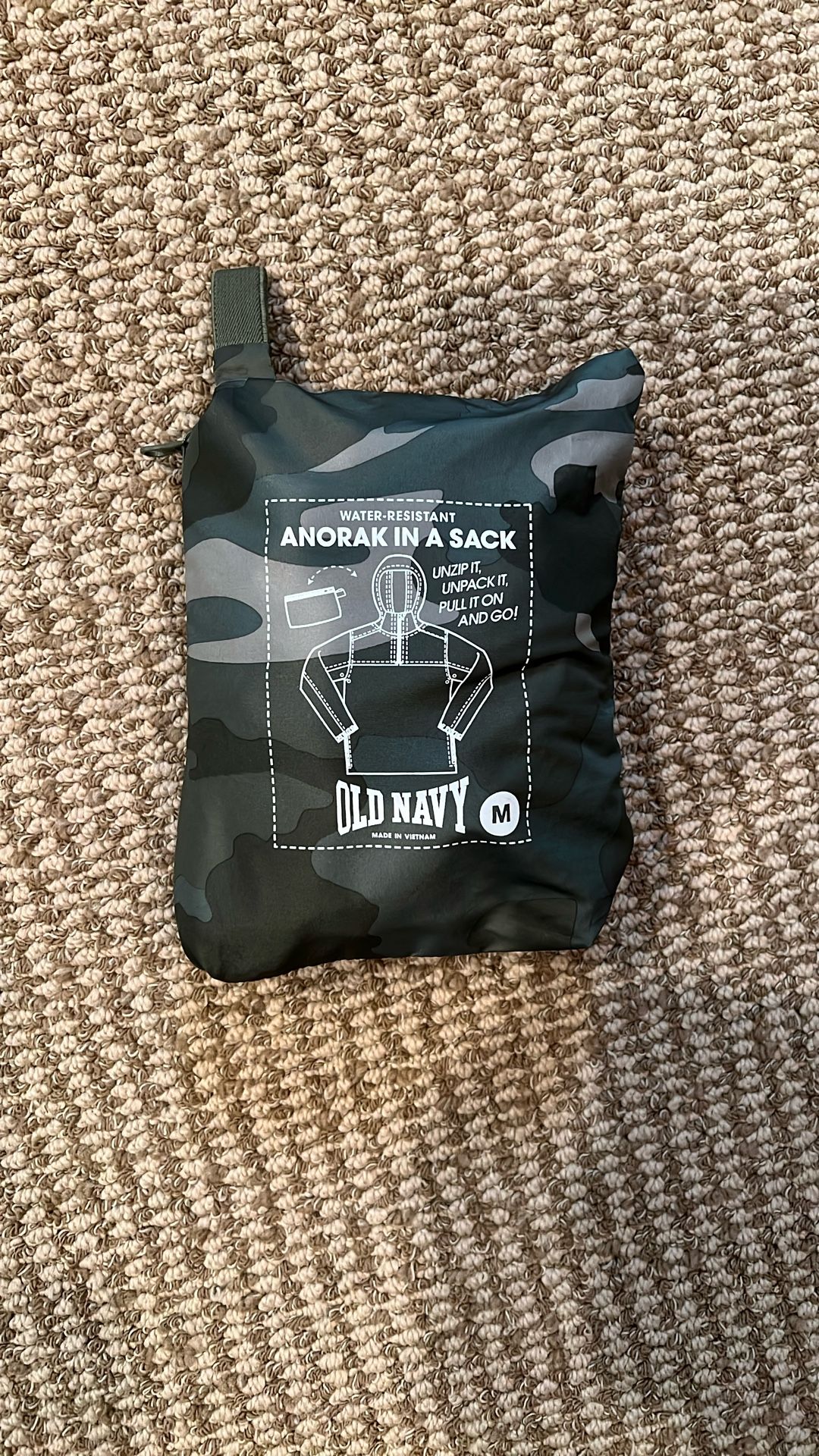 Rain Jacket In A Sack. Size Medium