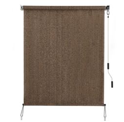 SEEYE OUTDOOR SUNSHADE ROLLER SHADE DIMENSIONS 72"L X 60"W = 6 X 5 FT