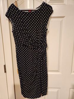 Womens Black With White Poka Dots Dress