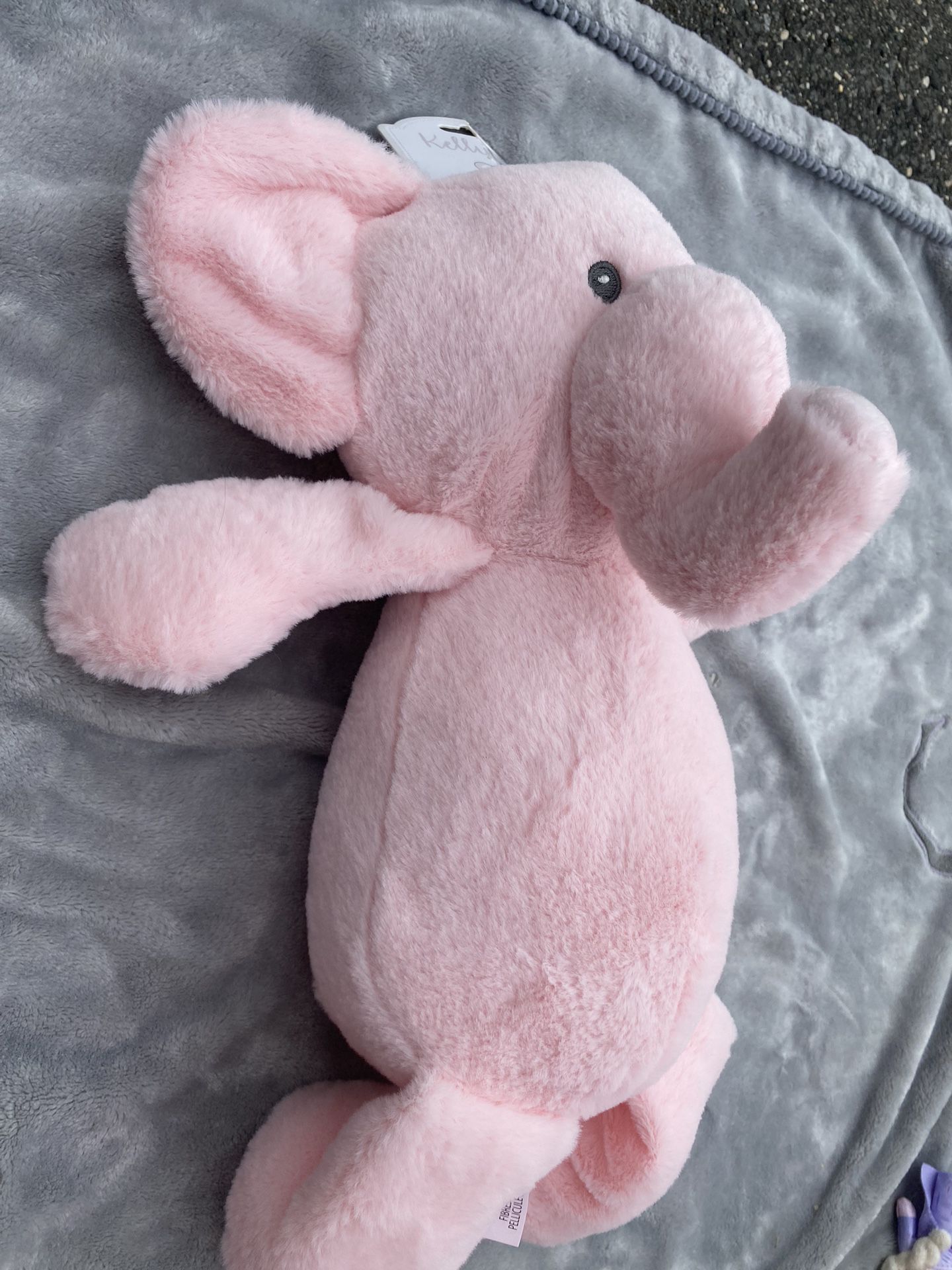 Kelly Baby Pink Elephant Plush Toy 17 Inches Stuffed Rattle Animal Toy