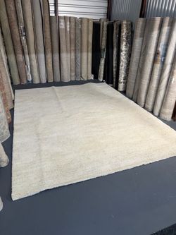 Great Condition 8x10 Costco Gertmenian Cream Plush Area Rug