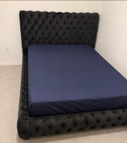 Velvet bed frame
