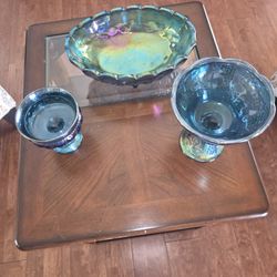 Vintage Carnival Glass Containers