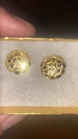 Gold Nugget Earrings