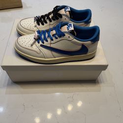 Jordan Fragment x Travis Scott Air Jordan 1 Low OG Sail Blue