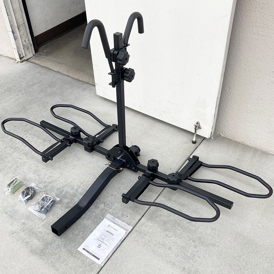 (NEW) in Box $115 Heavy-Duty (2 Bike Rack) Wobble Free Tilt Electric Bicycle Carrier 160 lbs Max, 2” Hitch