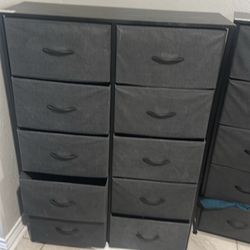 Shelf for clothes there are three of them it has 10 cabinets each shelf