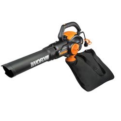 WORX Trivac 600-CFM 70-MPH Corded Electric Handheld Leaf Mulcher And Blower
