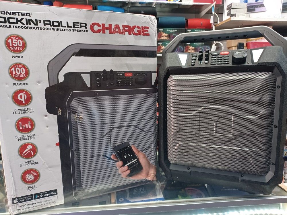 Monster Charge Loud Portable Kareoke Party Speakers. Brand...
