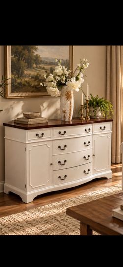White dresser, buffet sideboard cabinet