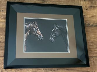Framed Horse Portrait Art Print