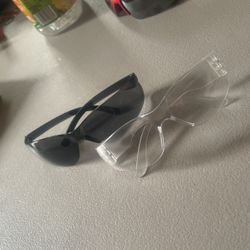 Protective Glasses || Black & Clear