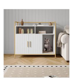 Cat Litter Box Enclosure Cabinet - Modern Hidden Litter Box