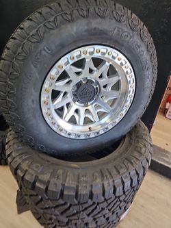 17x9 Lock Offroad Rims 6 lug 6x139 6x5.5 on new tires 265 70 17