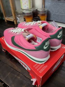 Nike Cortez Pink and Green Sneakers