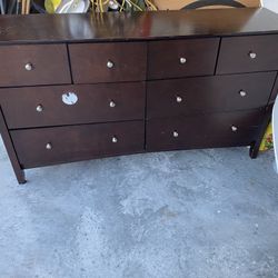 Brown Wood 8 Drawer Dresser MUST GO!