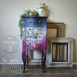 Petite refinished jewelry armoire