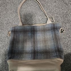 Carry The Story Handmade Plaid Tote Bag USA Made