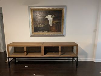 Industrial Modern Wood and Glass Sideboard/Buffet