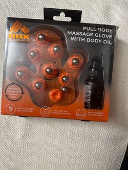 RBX -Life Active Massage Glove with Body Oil Set Womens