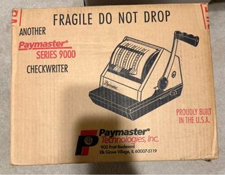 Paymaster Series 9000 Checkwriter in Box with Key