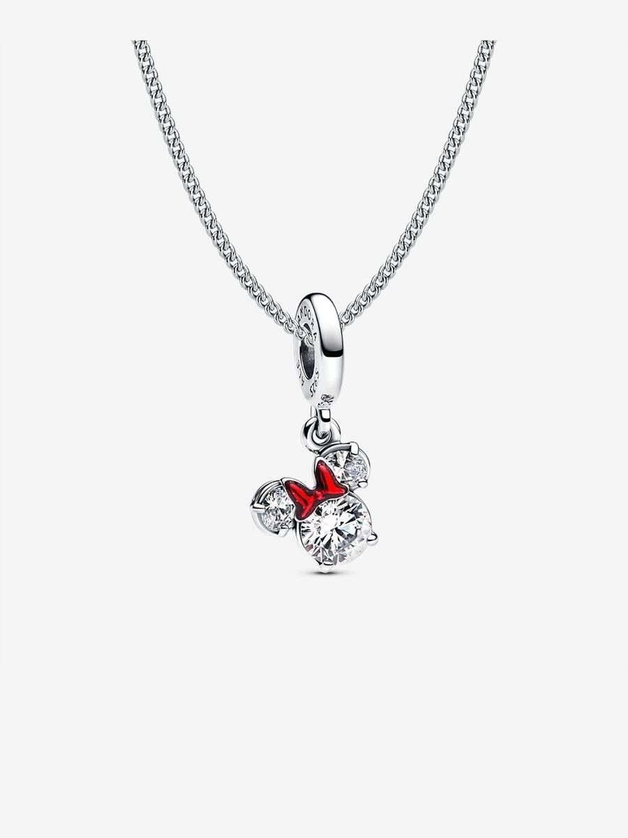 Pandora Minnie Mouse Holiday Dangle Charm Necklace Set