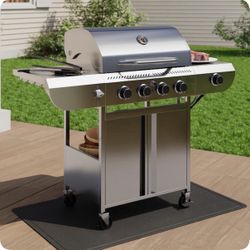 BRAND NEW COWSAR 4-Burner Propane Gas Grill + Side Burner — $225
