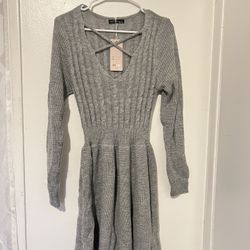 Grey Sweater Dress